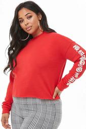 Plus Size Babygirl Graphic Pullover