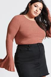 Plus Size Marled Top