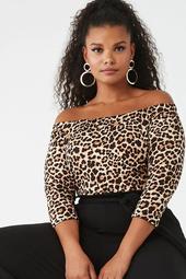 Plus Size Leopard Print Jumpsuit