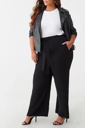 Plus Size Belted Pants