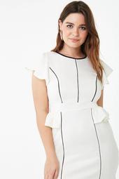 Plus Size Ruffle-Trim Mini Dress