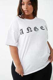 Plus Size Angel Graphic T-Shirt Dress
