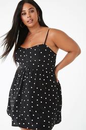 Plus Size Polka Dot Print Dress