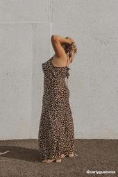 Plus Size Leopard Maxi Dress