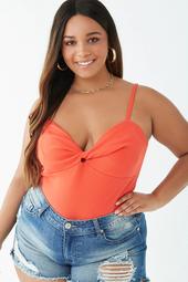 Plus Size Twisted Cutout Cami