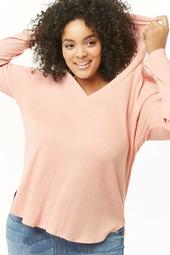 Plus Size Hooded Top