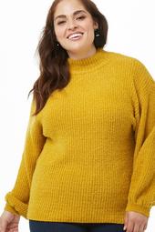 Plus Size Ribbed Loop-Knit Sweater
