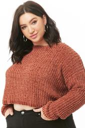 Plus Size Ribbed Chenille Sweater