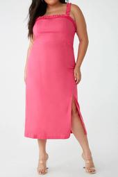 Plus Size Ruffle-Trim Midi Dress