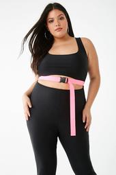 Plus Size Sleeveless Belted jumpsuit
