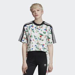 Cropped Allover Print Tee