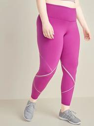High-Waisted Graphic Elevate Compression Plus-Size 7/8-Length Leggings