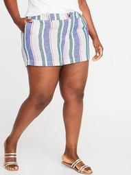 Mid-Rise Printed Plus-Size Everyday Shorts - 5-Inch Inseam