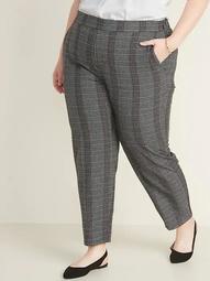 Mid-Rise Secret-Slim Pockets Plus-Size Pull-On Straight Pants