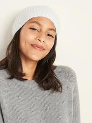 Soft-Brushed Shaker-Stitch Beanie for Women