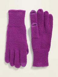 Text-Friendly Sweater-Knit Gloves for Women