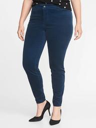 High-Waisted Secret-Slim Pockets Plus-Size Rockstar Super Skinny Velvet Pants