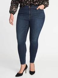 High-Waisted Plus-Size Rockstar Super Skinny Jeans