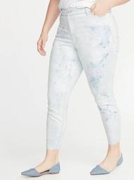 High-Waisted Secret-Slim Pockets Dip-Dye Rockstar Plus-Size Super Skinny Ankle Jeans