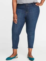 High-Waisted Secret-Slim Pockets Plus-Size Released-Hem Cropped Rockstar Jeans