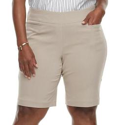 Plus Size Dana Buchman Pull-On Bermuda Shorts