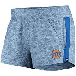 Women's Fanatics Branded Heathered Blue New York Knicks Made to Move Shorts