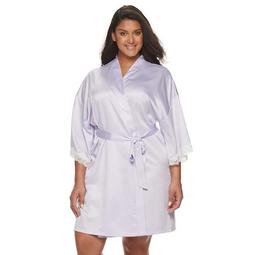 Plus Size Apt. 9® Solid Satin Wrap Robe
