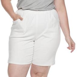 Plus Size Croft & Barrow® Pull-On Twill Shorts
