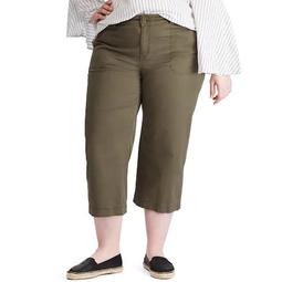Plus Size Chaps Wide Leg Cotton Capri Pants