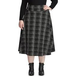 Women's Plus Size Chaps Plaid Knit Skirt