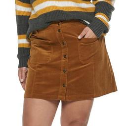 Juniors' Plus Size Mudd® Button-Front Corduroy Skirt