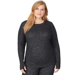 Plus Size Cuddl Duds Soft Knit Long Sleeve Crew