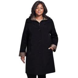 Plus Size Gallery Hooded Midweight Rain Jacket