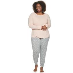 Women's Plus SONOMA Goods for Life™ 2 Piece Dreamy Soft Pajama Set