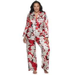 Plus Size Apt. 9® Satin Shirt & Pants Pajama Set