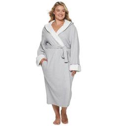 Plus Size SONOMA Goods for Life™ Sherpa-Trimmed Waffle Robe