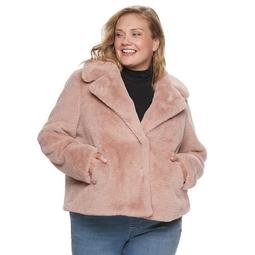 Plus Size EVRI Faux Fur Coat