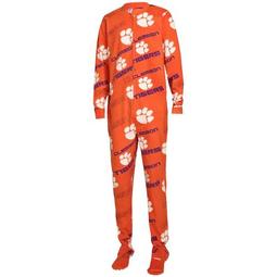 Women's Concepts Sport Orange Clemson Tigers Keystone Fleece Union Sleep Suit