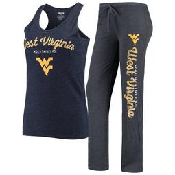 Women's Concepts Sport Navy/Charcoal West Virginia Mountaineers Essential Topic Tank Top & Pants Sleep Set