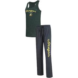 Women's Concepts Sport Green/Charcoal Oregon Ducks Essential Topic Tank Top & Pants Sleep Set