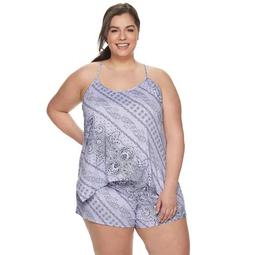 Plus Size Apt. 9® Printed Sleep Cami & Pajama Shorts Set