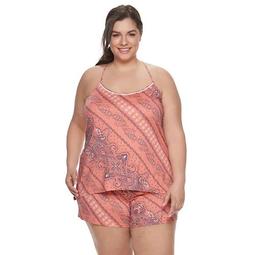 Plus Size Apt. 9® Printed Cami & Shorts Pajama Set