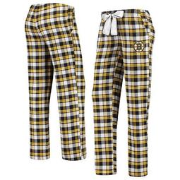 Women's Concepts Sport Black/Gold Boston Bruins Piedmont Flannel Pants