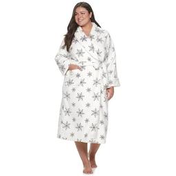 Plus Size SONOMA Goods for Life™ Long Plush Wrap Robe