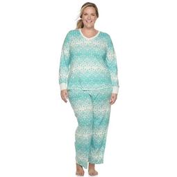 Plus Size Croft & Barrow® Lush Luxe Tee & Pants Pajama Set