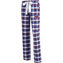 Women's Concepts Sport Royal/Orange New York Knicks Plus Size Piedmont Flannel Sleep Pants