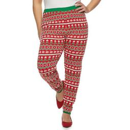 Plus Size Women's Holiday Sweater Leggings