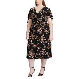 Plus Size Chaps Midi Fit and Flare Dress