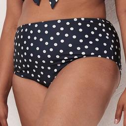 Plus Size LC Lauren Conrad Dot High-Waist Swim Briefs