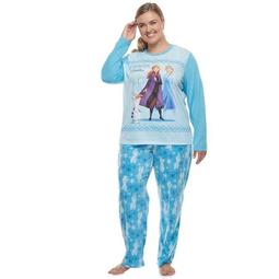Disney's Frozen Plus Size Top & Bottoms Pajama Set by Jammies For Your Families
